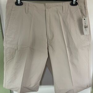 Calvin Klein Men's Flat Front Shorts - Beige